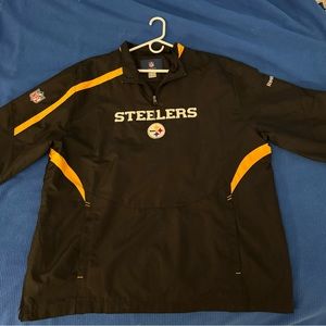 Pittsburgh Steelers nylon 3/4 zip wind shirt XXL